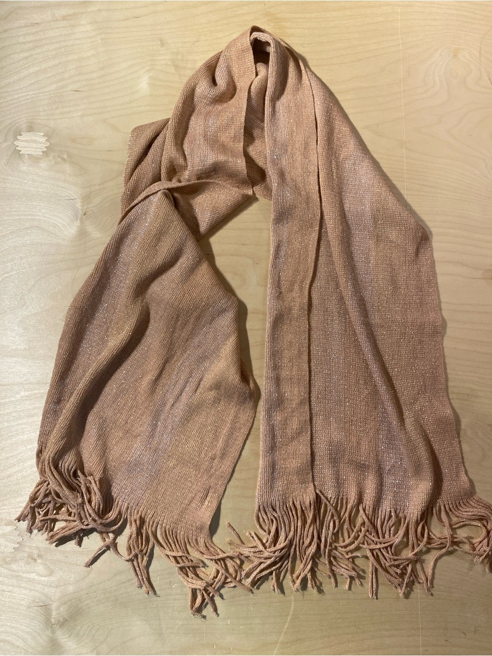 Light Peach Fringe Women's Fashion Scarf (Y)